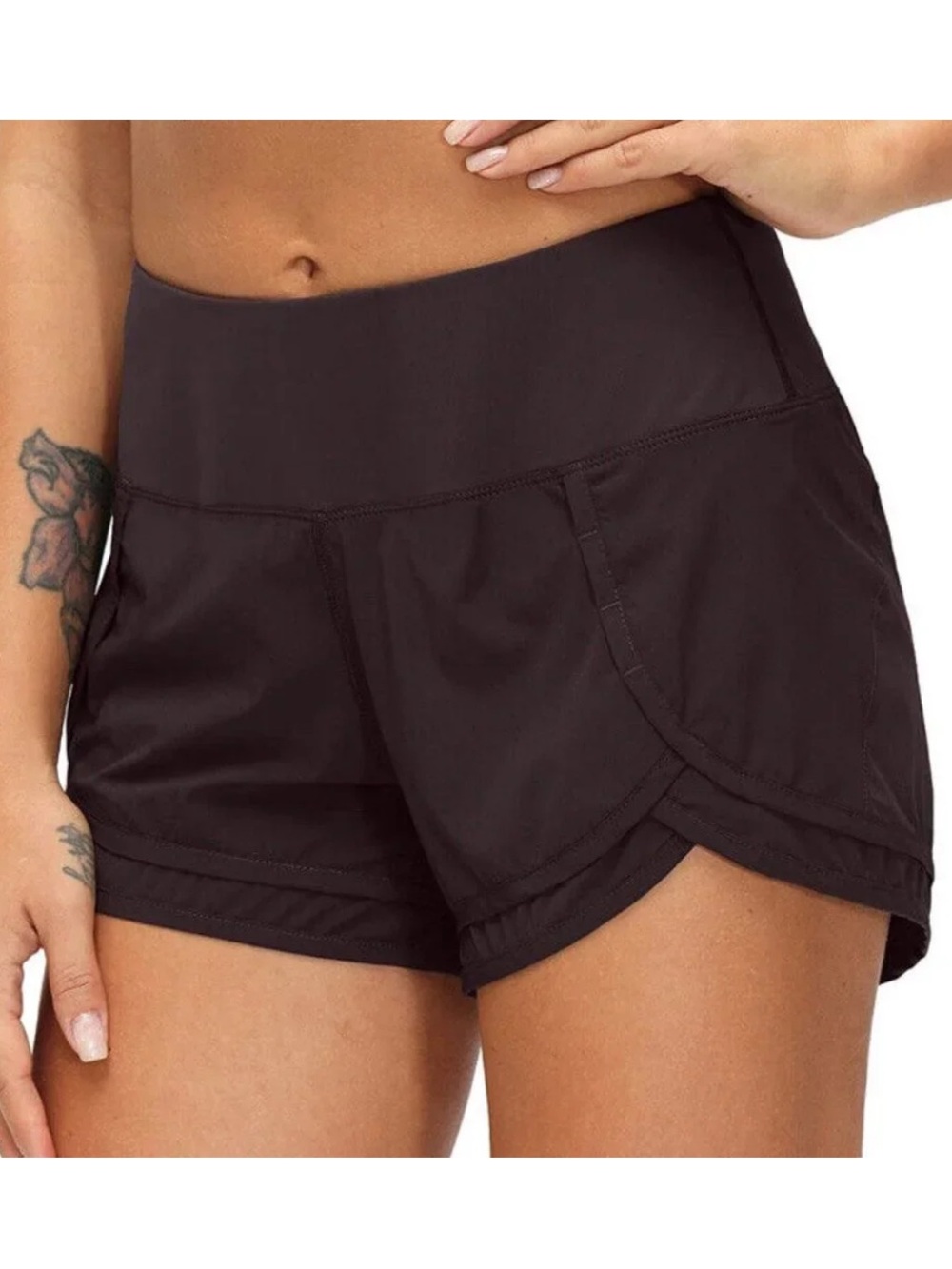 NWT Soothfeel Black High Rise 3” Dolphin Hem Running Active Shorts